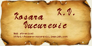 Kosara Vučurević vizit kartica